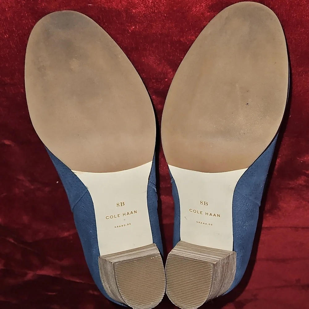 Cole Haan Women's Davenport Bootie II Suede Ankle Boots - Blue Size 8